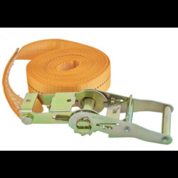 Колан с тресчотка оражжев 25мм до 500 кг, 5 м