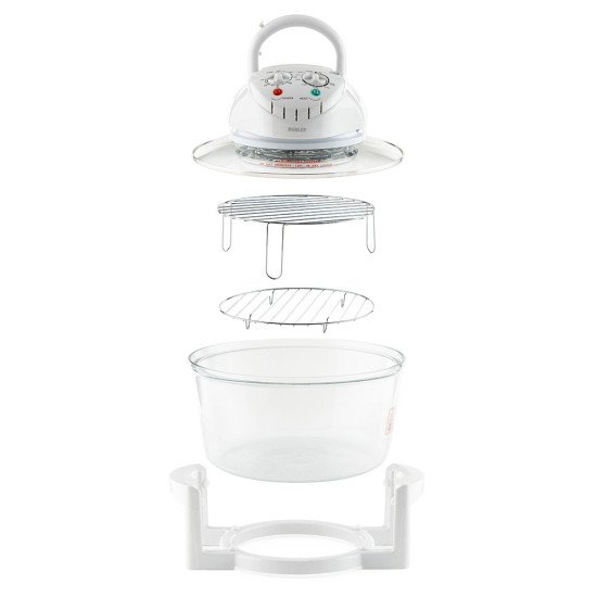 Компактна халогенна фурна и еър фрайър 2в1 Muhler MFC-1200, 1400W, 12 л