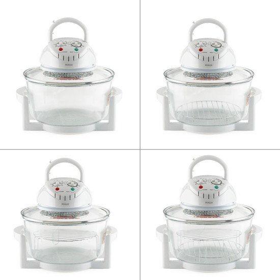 Компактна халогенна фурна и еър фрайър 2в1 Muhler MFC-1200, 1400W, 12 л