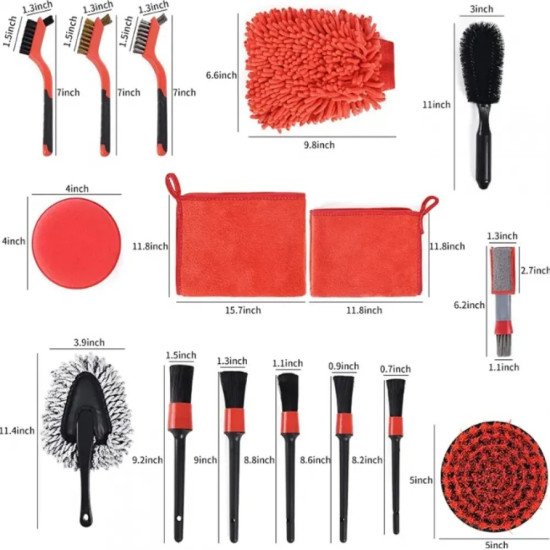 Компелкт за почистване на автомобил, 19 части