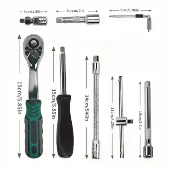 Комплект автомобилни инструменти, 53 Части