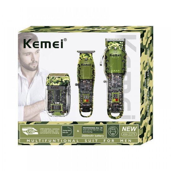 Комплект машинки за подстригване и бръснене Kemei KM 2379
