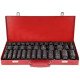 Комплект ударни вложки 1/2, 35 части - стандартни и дълбоки вложки