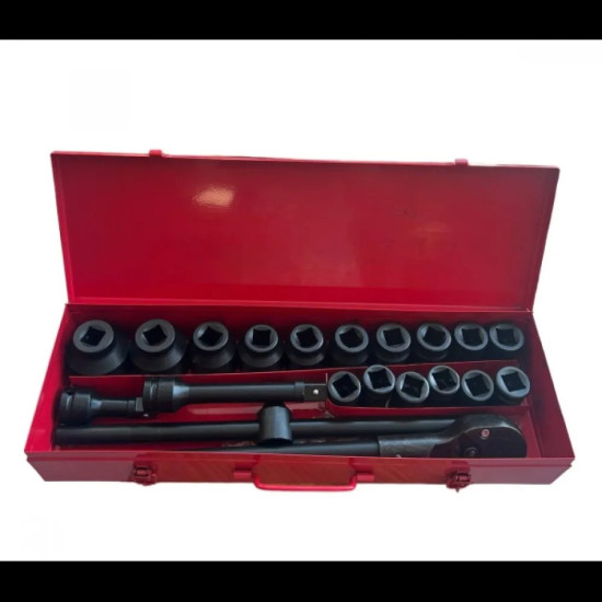 Комплект ударни вложки 3/4 с тресчотка - гедоре 21ч