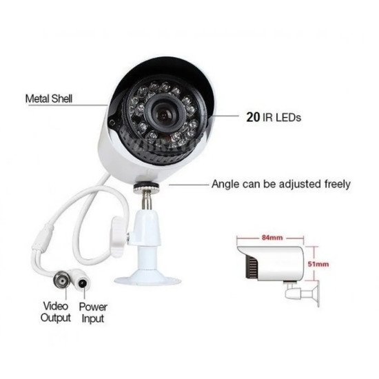 Комплект за Видеонаблюдение Lylu AHD, HD, IR, 4 Камери