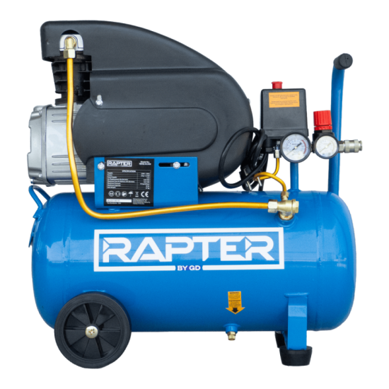 Компресор бутален 24L, 2HP/1.5 kW/RRHQ AC24D/директно куплиране RAPTER