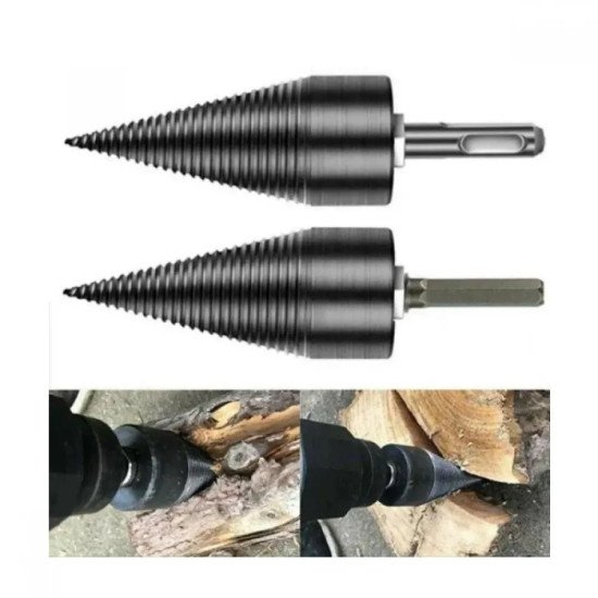 Конус за цепене на дърва за бормашина или винтоверт