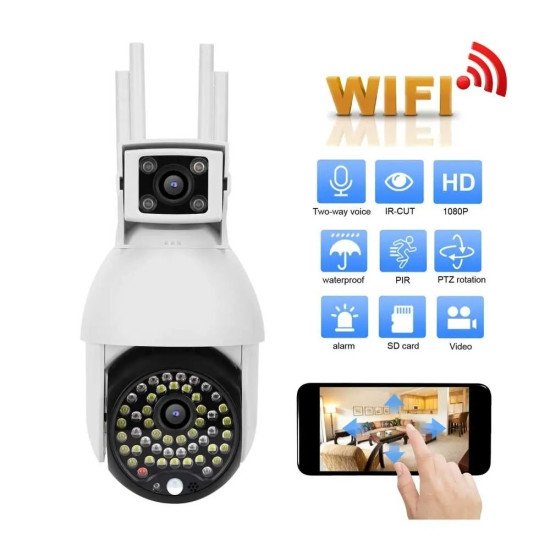 3 Броя Куполна Камера с 4 антени и 2 обектива 50 LЕD