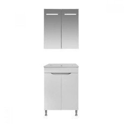 Мебел за баня с огледало с лед осветление Makena Клара