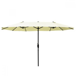 Метален двоен чадър 450х265см бежов TLB005 Twins