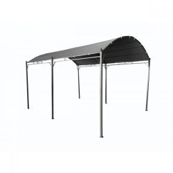 Метален навес за кола с полиестерно покривало, 3х4хН2,6м., WR4045 grey