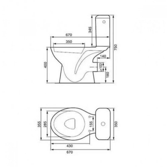 Моноблок Мито TK002-005 задно оттичане