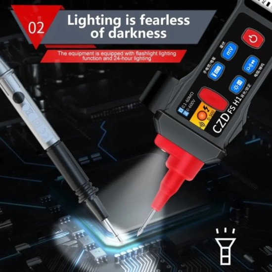 Мултицет писалка 600V с автоматична настройка за AC DC напрежение съпротивление капацитет диод NCV Hz