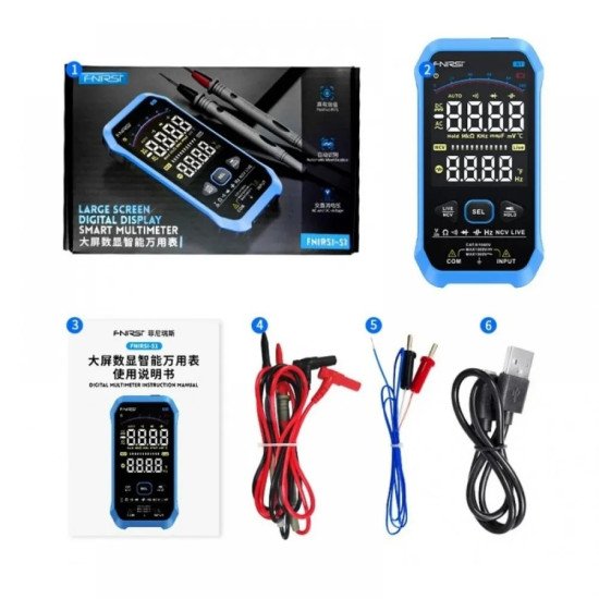 Мултицет с автоматична настройка за AC DC напрежение съпротивление капацитет диод NCV Hz