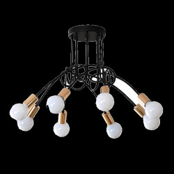 MYA ТЯЛО ЗА ТАВАН 8ХЕ27 ЧЕРЕНО И ЗЛАТНО