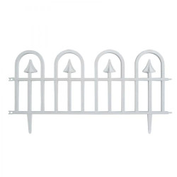 ПЛАСТМАСОВА БЯЛА ОГРАДКА HERLY 30Х60СМ