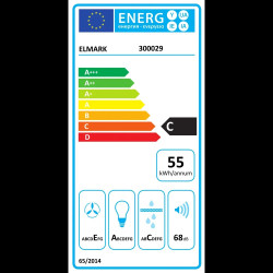 Пирамидален аспиратор за стенен монтаж EL-60A09WH 440m³/h, бял