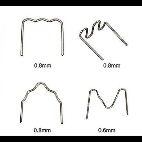 Пистолет със скоби за лепене на пластмаса с подарък клещи и макетен нож