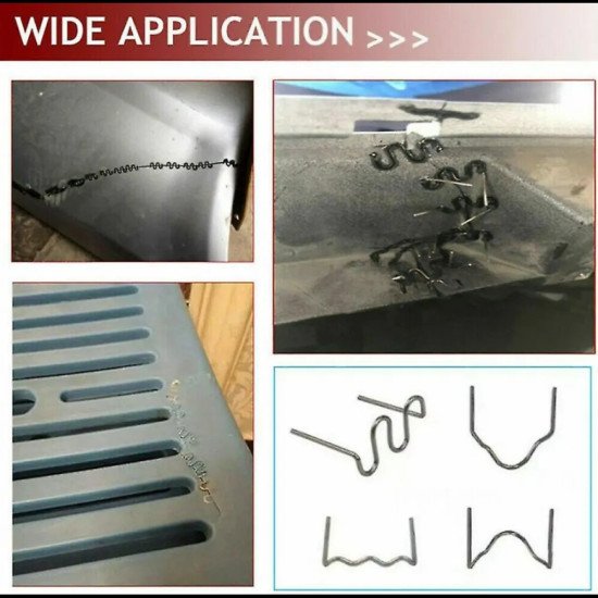Пистолет със скоби за лепене на пластмаса с подарък клещи и макетен нож