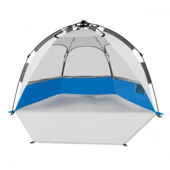 Плажна тента за 3-4 души, тъмно синя, 218/125х123х124/104см.