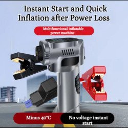 Преносим въздушен компресор със стартерно устройство 8000mAh, 4 дюзи