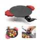 Преносима електрическа настолна скара, с незалепваща повърхност за готвене и топлоустойчиви дръжки, мощност 800 W