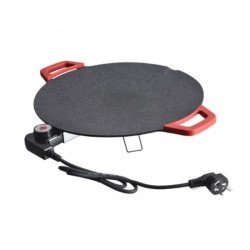 Преносима електрическа настолна скара, с незалепваща повърхност за готвене и топлоустойчиви дръжки, мощност 800 W