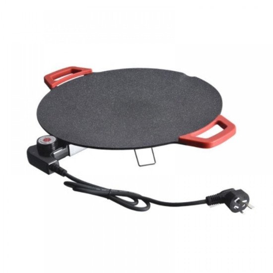 Преносима електрическа настолна скара, с незалепваща повърхност за готвене и топлоустойчиви дръжки, мощност 800 W