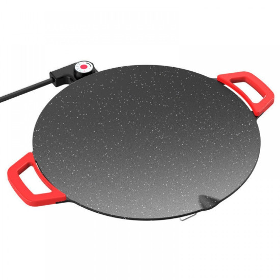 Преносима електрическа настолна скара, с незалепваща повърхност за готвене и топлоустойчиви дръжки, мощност 800 W