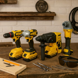 Професионален комплект 4 в 1 – перфоратор, ъглошлайф, гайковерт и винтоверт в едно FS-20576