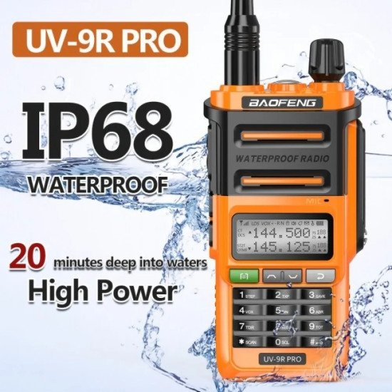 Професионална водоустойчива радиостанция Baofeng UV-9R Pro