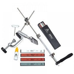 Професионално точило за ножове с фиксиран ъгъл на заточване в комплект с абразиви 120, 320, 600, 1500 точило