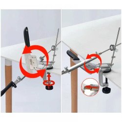 Професионално точило за ножове с фиксиран ъгъл на заточване в комплект с абразиви 120, 320, 600, 1500 точило