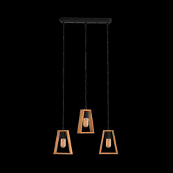 RONNY ПЕНДЕЛ 3ХЕ27 ЧЕРНО И ДЪРВО