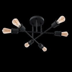 SALLY ОСВЕТИТЕЛНО ТЯЛО ЗА ТАВАН 6xE27 ЧЕРЕН