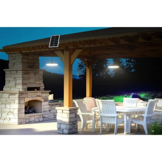 СОЛАРНИ LED ОСВЕТИТЕЛИ 2X5W IP65, ЧЕРЕН