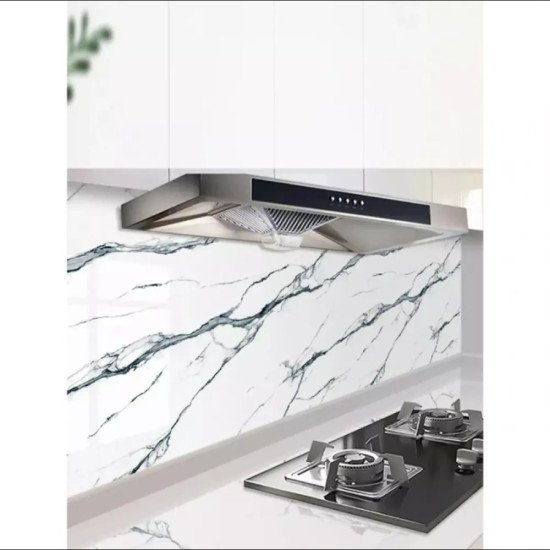 Самозалепващо фолио-бял мрамор с черни линии