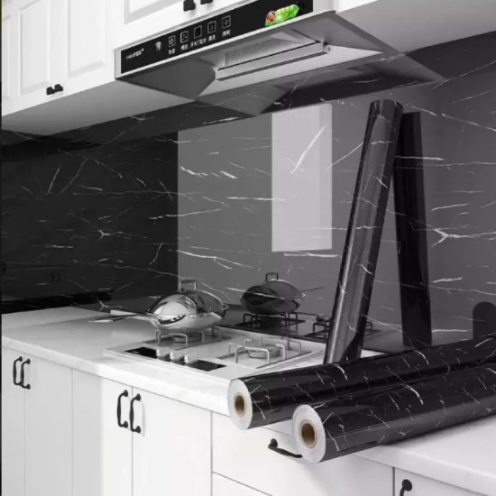 Самозалепващо фолио-черен мрамор