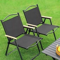 Сгъваем стол за къмпинг, черен