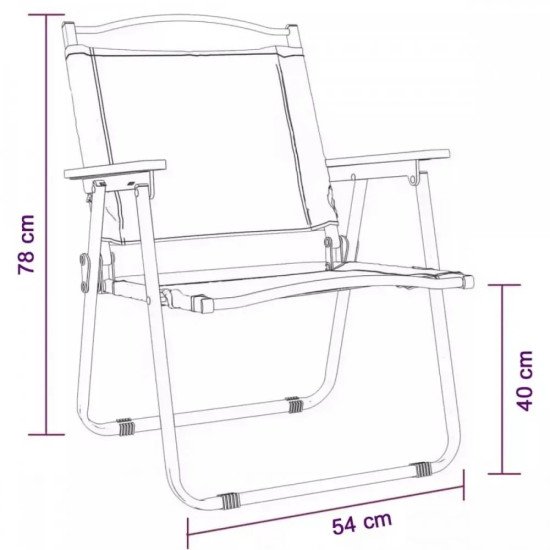 Сгъваем стол за къмпинг, черен
