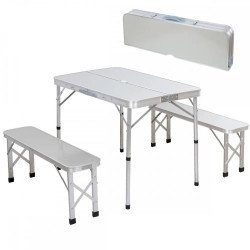 Сгъваема къмпинг маса с 2 пейк