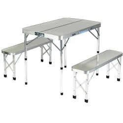 Сгъваема къмпинг маса с 2 пейк