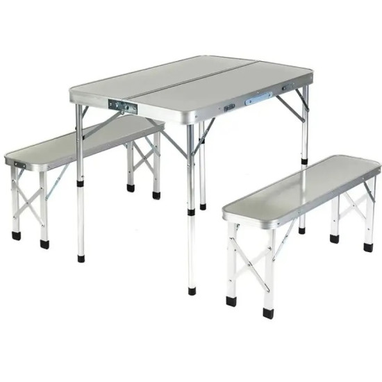 Сгъваема къмпинг маса с 2 пейк