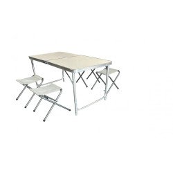 Сгъваема маса за къмпинг и 4 стола