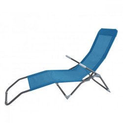 Шезлонг сгъваем 58х91х151см метална рамка SC-096 син