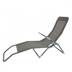 Шезлонг сгъваем 58х91х151см метална рамка SC-096 сив