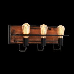 SILVIA АПЛИК 3XE27 ЧЕРНО МАТ ДЪРВО