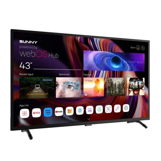 Smart Телевизор Sunny 43 (109cm) FHD , WebOS , Frameless , DVB-T2/C/S2, DLED