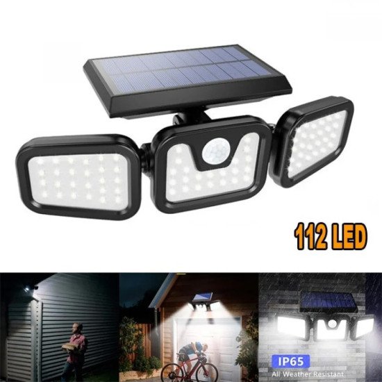 Соларна LED лампа с 112 диода