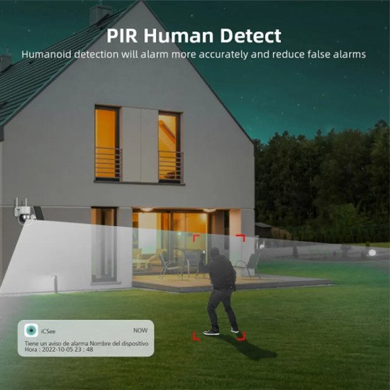 Соларна Wi-Fi Камера 5MP със самозареждащи се акумулаторни батерии